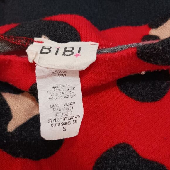 BIBI Clothing Designer Sweater Womans Small. Puff sleeve. Multicolor. - Picture 6 of 11